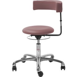 Saturn Plus stol, Rosa, Konstläder, 45-58 cm, Alu