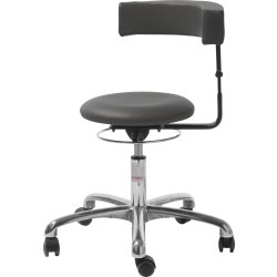 Saturn Plus stol, Mörkgrå, K.läder, 45-58 cm, Alu