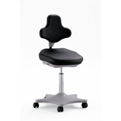 Laboratoriestol, Svart, 45-65 cm