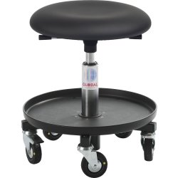 Monteringsstol, Svart,ESD PU-läder,41-54cm,bricka