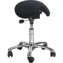 Mini sadelstol, Svart, Tyg, 51-64 cm, Alu