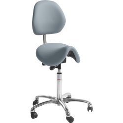 Dalton Sadelstol/Ljusblå/PU-läder/60-79cm/Ryggstöd