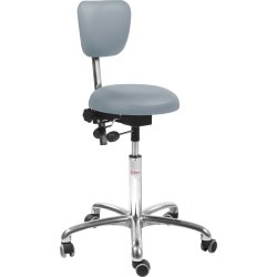 PAS Klinikstol, Ljusblå, PU-läder/60-79cm,Ryggstöd