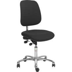 Office Arbetsstol m. hög rygg, Svart, Tyg, 44-56cm