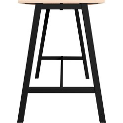 Talk Højbord, sort stel/eg laminat, 180x70 cm
