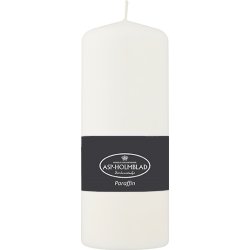 Blockljus, paraffin, 5,8x18 cm, vit