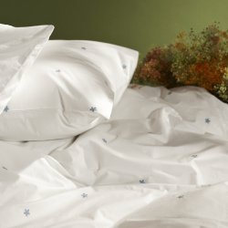 JUNA Daisy Sengetøj, hvid/lys blå