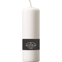 Blockljus/alterljus, paraffin, 6,8x22 cm, vit