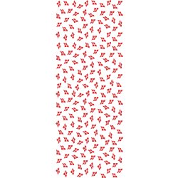 Papirdug, 1,2 x 5 m, hvid m. dannebrogsflag