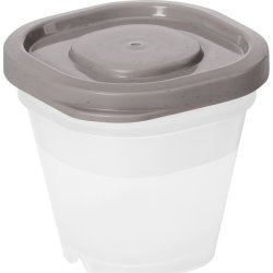 Sustain opbevaringsboks, gråbrun, 0,5dl, 4 stk.