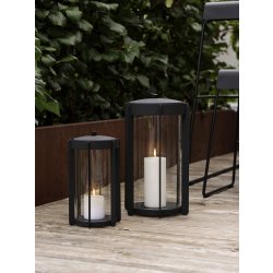 Zone Firefly Lanterne, m. glas, H35 cm, sort stål