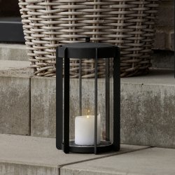 Zone Firefly Lanterne, m. glas, H25 cm, sort stål
