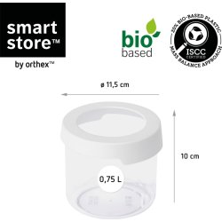 Vision opbevaringsboks, m/skruelåg, rund, 0,75 L