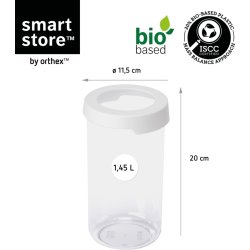 Vision opbevaringsboks, m/skruelåg, rund, 1,45 L