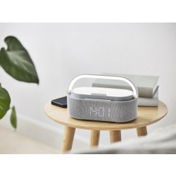 Nordic Sense Vækkeur, m. lys og Bluetooth, grå