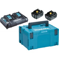 Makita Batteripakke, 2 x BL1850B + DC18RD
