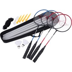 Badminton sæt inkl. ketsjere, bolde og net
