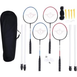 Badminton sæt inkl. ketsjere, bolde og net