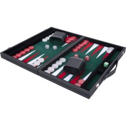 Brætspil Backgammon Sæt 38x23 cm, Foldbart