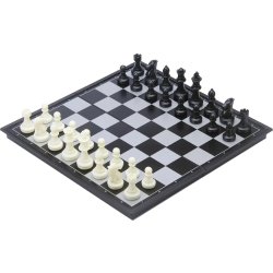 Brætspil Skak / Backgammon Rejsesæt 24x24 cm