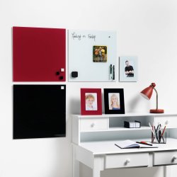 NAGA Glassboard magnetisk glastavle 45x45 cm, hvid