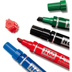 Pentel N60 Permanent marker | Skrå | Sort
