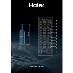 Haier vinkøler 50 serie 3, sort