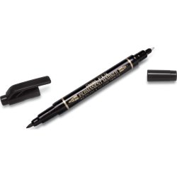 Pentel N75W Twin marker | Sort