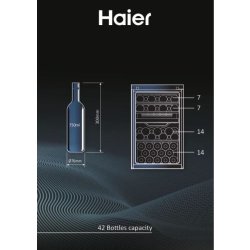 Haier vinkøler 50 Serie 7, sort