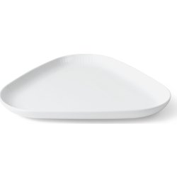 Royal Copenhagen Hvid Riflet Trekantet Fad