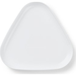 Royal Copenhagen Hvid Riflet Trekantet Fad