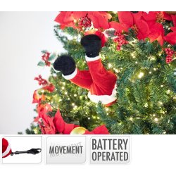 Juletræsdekoration Julemandsben, m. bevægelse,