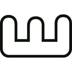 Selvklæbende tætningssliste, E-form, hvid, 24 m