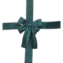Dørsløjfe m. Bånd, mørkegrøn, polyester, 42 cm