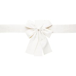 Dørsløjfe m. Bånd, hvid, polyester, 42 cm