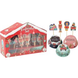 Cupcake Sæt m. Julemotiv, 72 dele