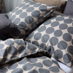 Södahl Sengetøj Bubbles, taupe 140x220 cm, 2 sæt