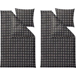 Södahl Sengetøj Bubbles, taupe 140x220 cm, 2 sæt