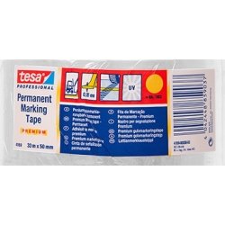 tesa gulvmarkeringstape, 50mm x 33m, transparent