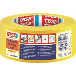 tesa gulvmarkeringstape, 50mm x 33m, gul