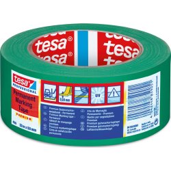 tesa gulvmarkeringstape, 50mm x 33m, grøn