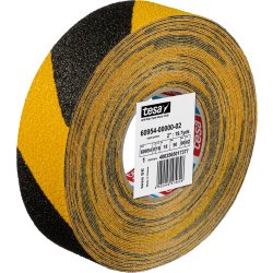 tesa skridsikker tape, 50mm x 18m, gul/sort