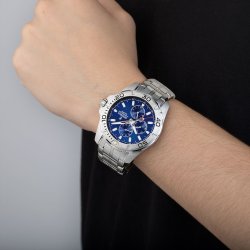 FESTINA WATCHES Multifunktion Herreur, blå/stål