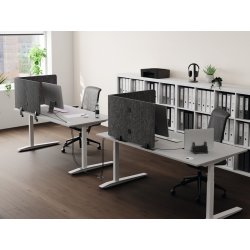 Durable Bordskærm EFFECT 160, 1,6 m, grå