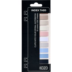 Kozo Indexfaner | 200 stk. | 10 farver Beach