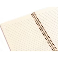 Kozo Premium Notesbog | A5 | Linjeret | Sand