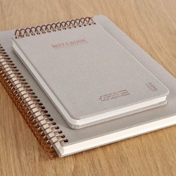 Kozo Premium Notesbog | A6 | Linjeret | Sand