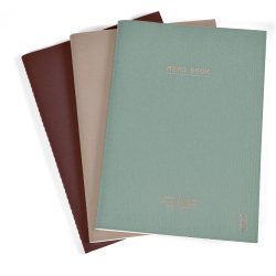 Kozo Premium Skrivehæfte | A5 | Linjeret | 3-pak
