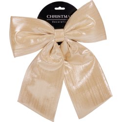 Sløjfe, guld, polyester, 28x34 cm