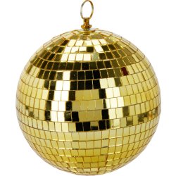 Spejlkugle, glas, 15cm, guld